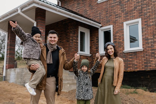 Family at house